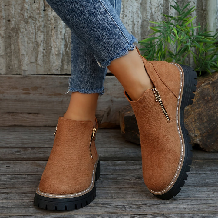 Kathleen Zip Ankle Boots