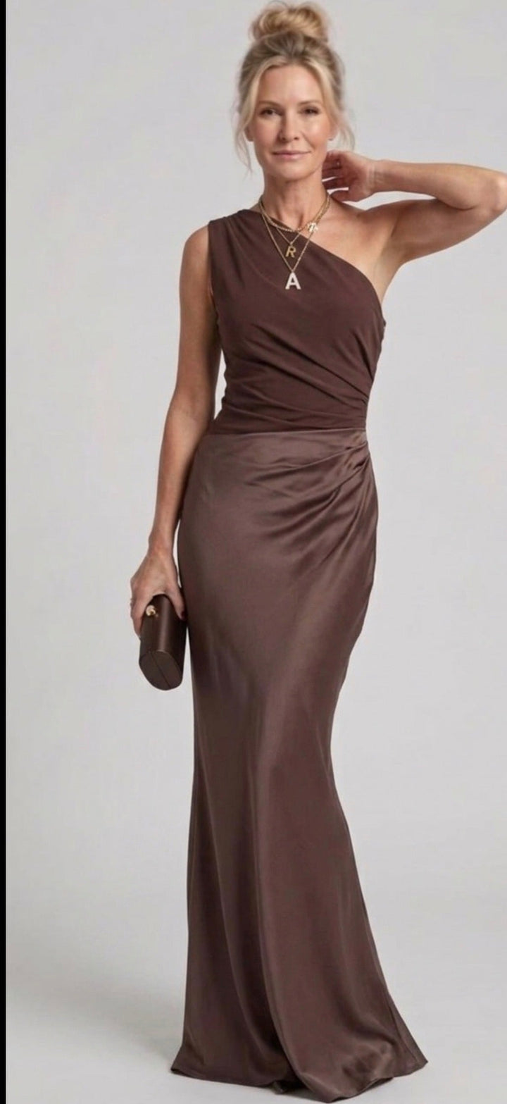 Emeline New York™ | Maxi Dress with a Guilt in Satin