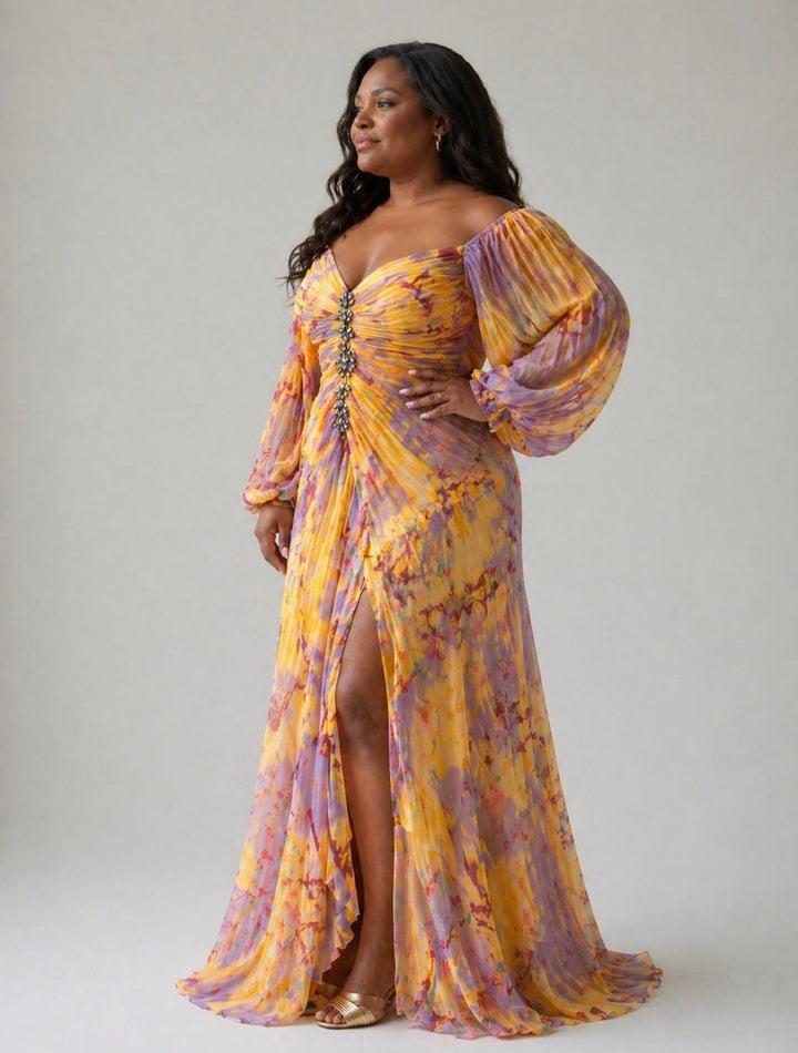 Emeline New York™ | Elegant Dress with V-Neck