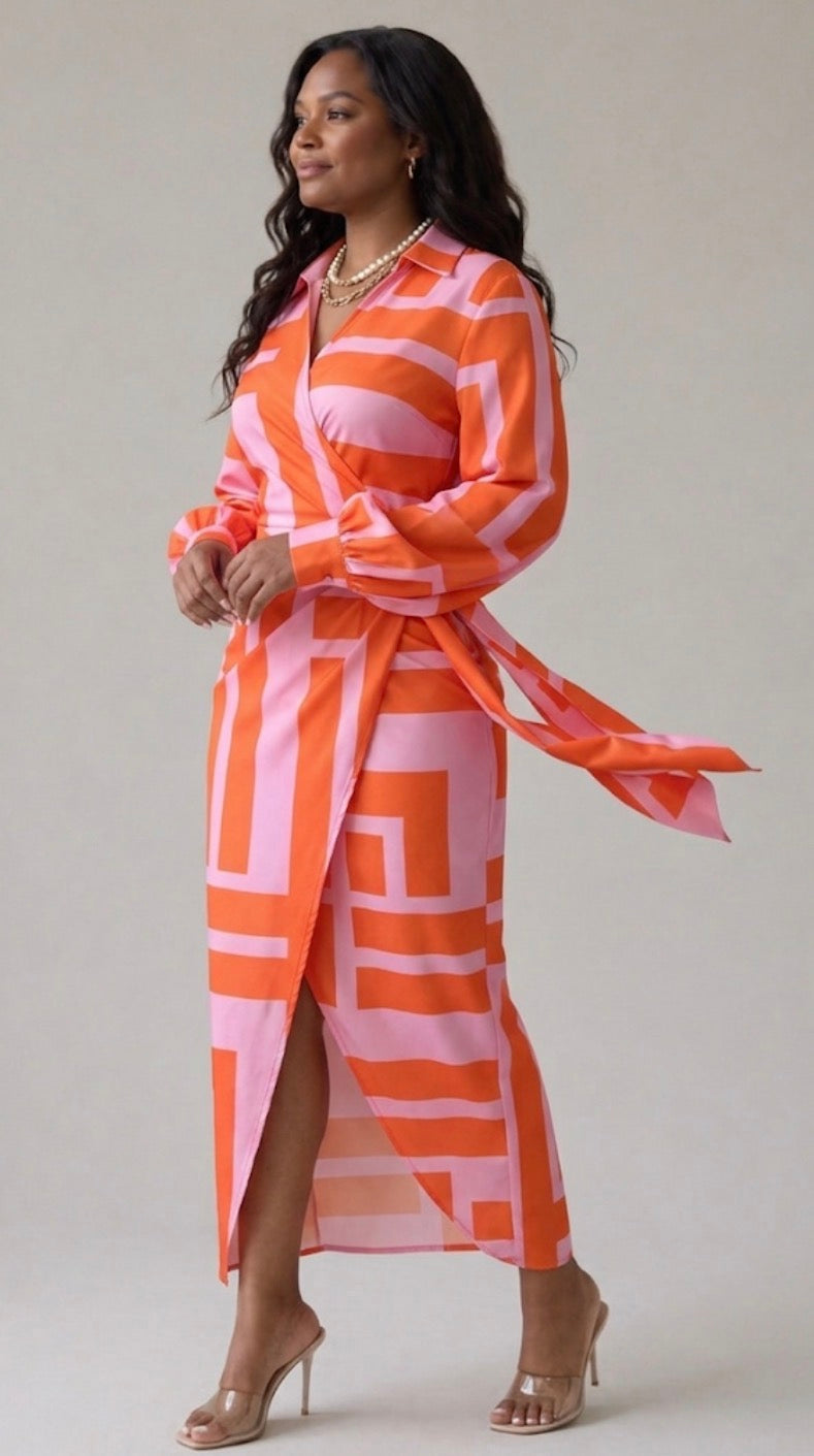 Emeline New York™ | Printed Wrap Dress