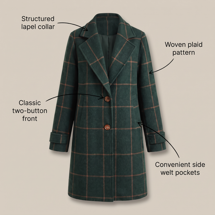Elowen Classic Checkered Coat