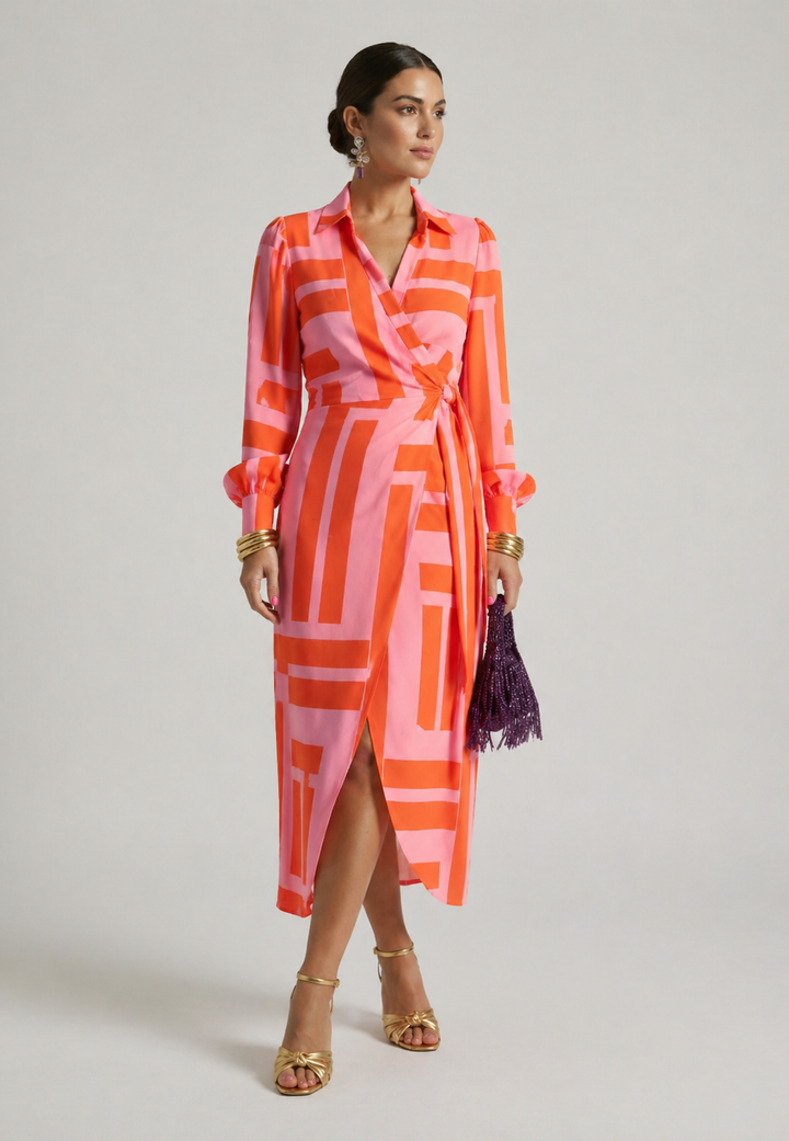 Emeline New York™ | Printed Wrap Dress