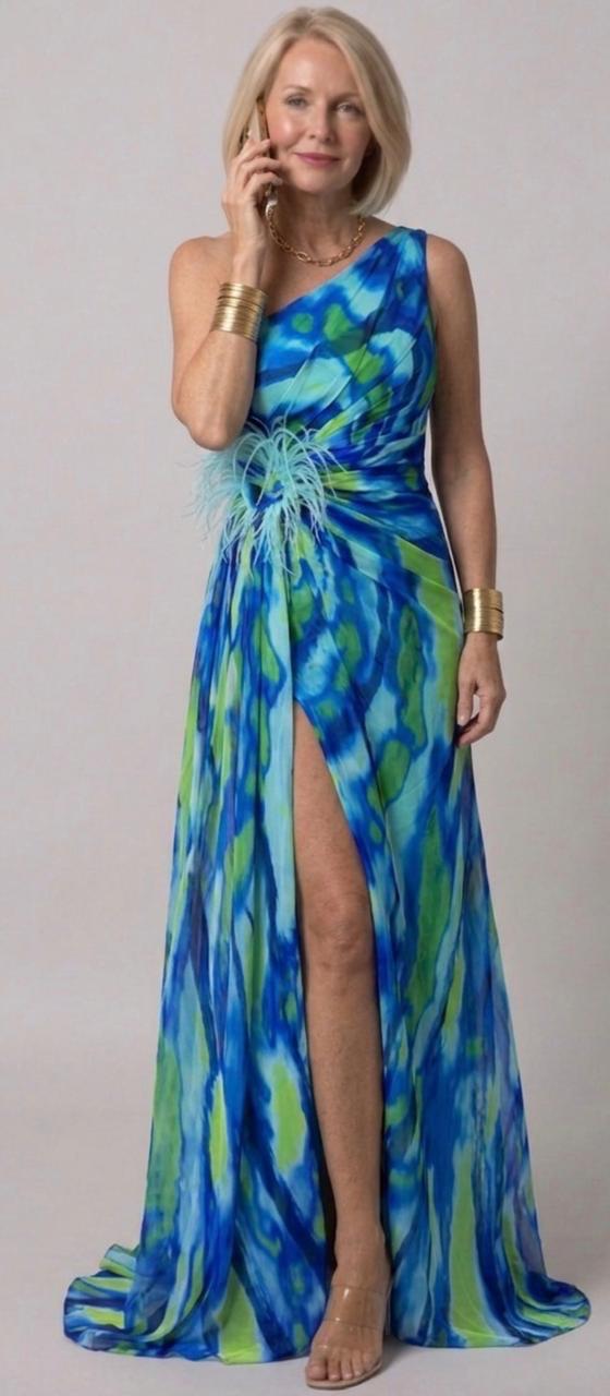 Emeline New York™ | Vibrant Draped Dress