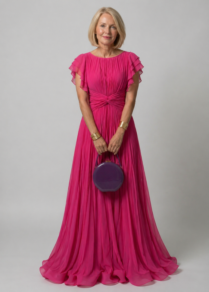 Emeline New York™ | Pleated Evening Dress