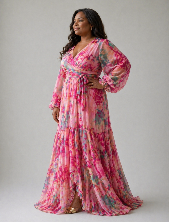 Emeline New York™ | Wrap Dress with Floral Print