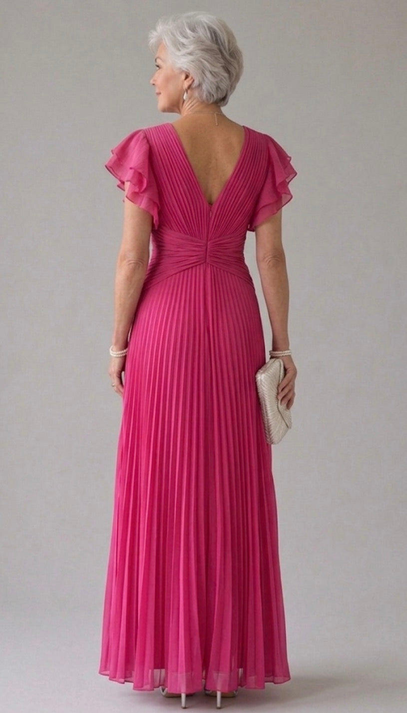 Emeline New York™ | Pleated Evening Dress