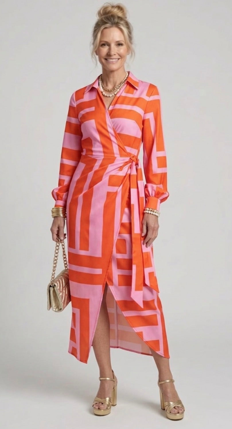 Emeline New York™ | Printed Wrap Dress