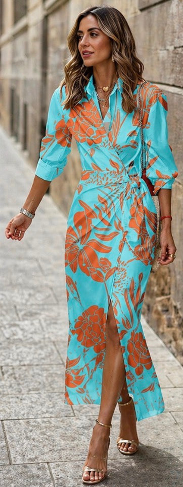 Emeline New York™ | Printed Wrap Dress