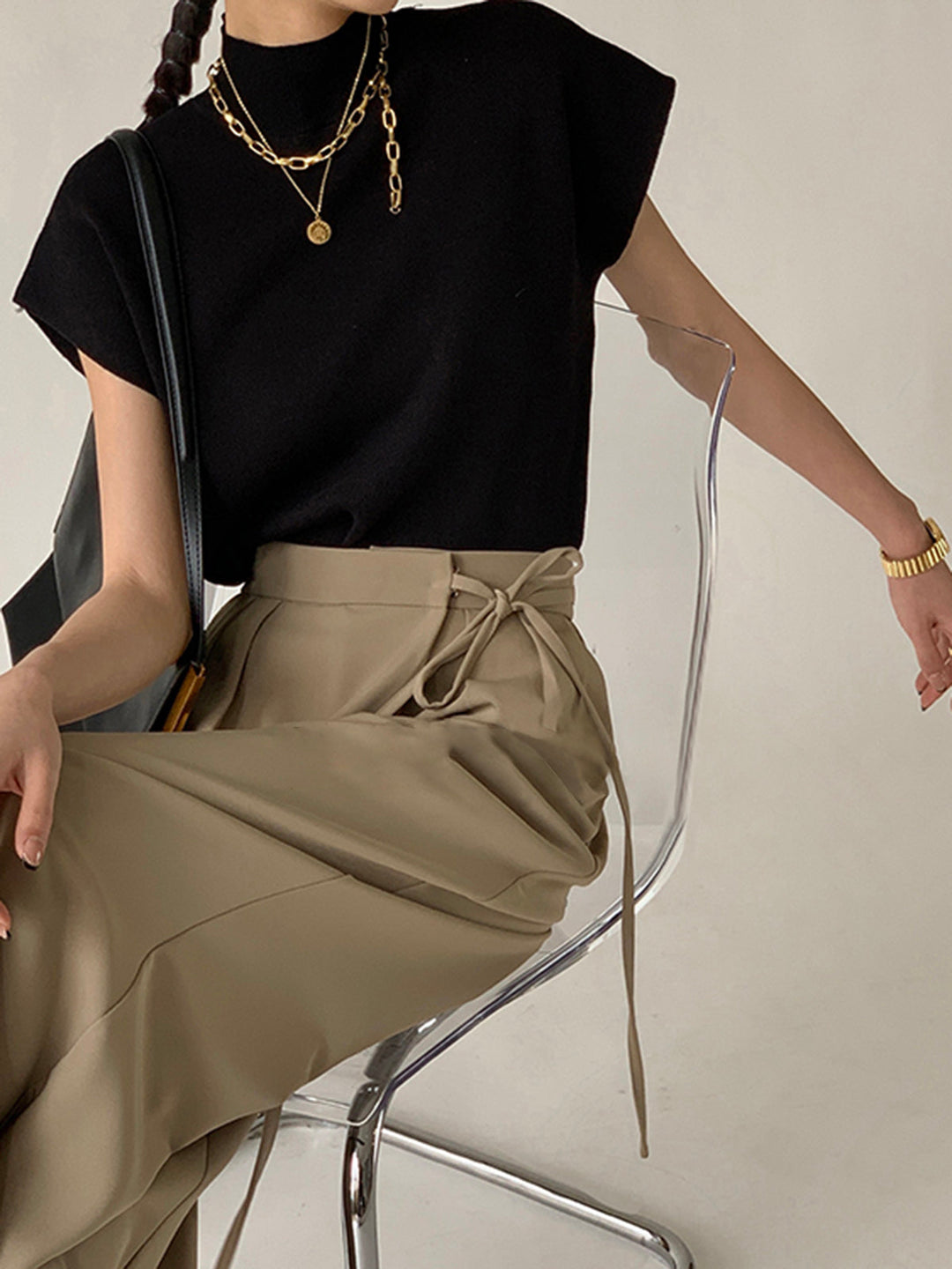 Sleeveless Knit Pullover Vest
