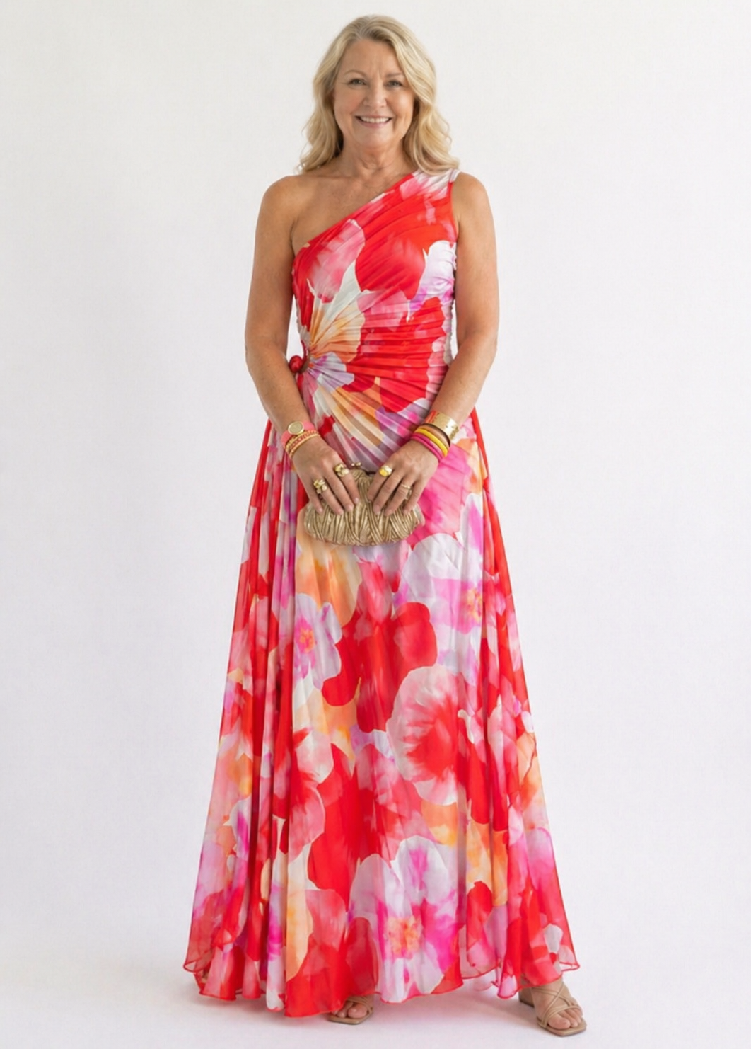 Emeline New York™ | Pleated One-Shoulder Dress