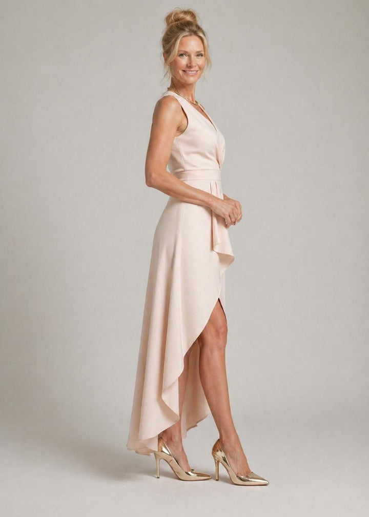 Emeline New York™ |Midi Wrap Dress with V-Neck