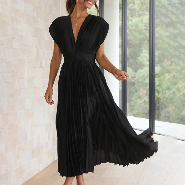 Emeline New York™ | Timeless Pleated Midi Dress