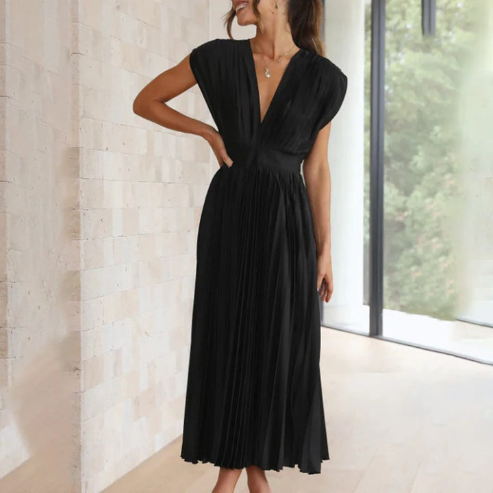 Emeline New York™ | Timeless Pleated Midi Dress