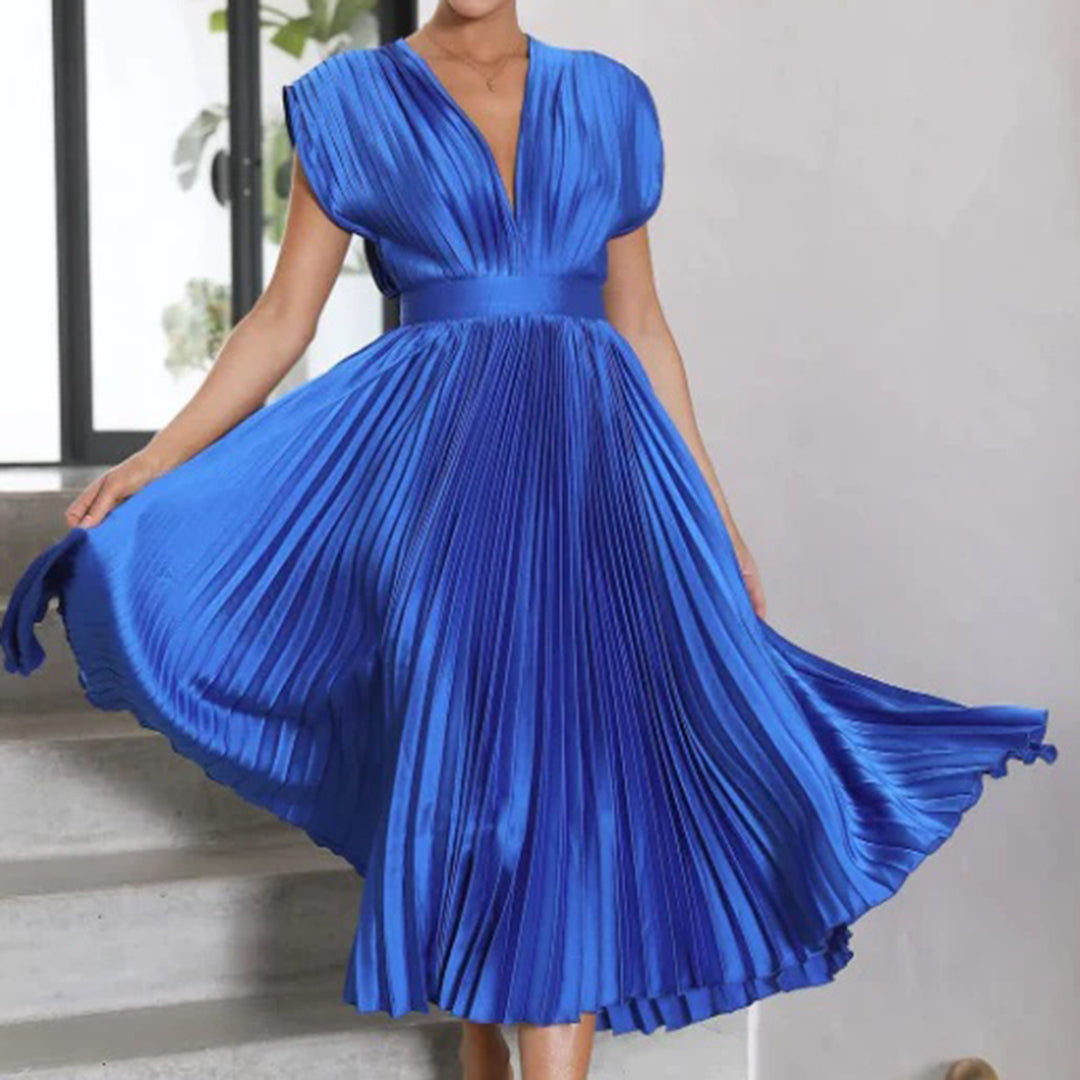 Emeline New York™ | Timeless Pleated Midi Dress