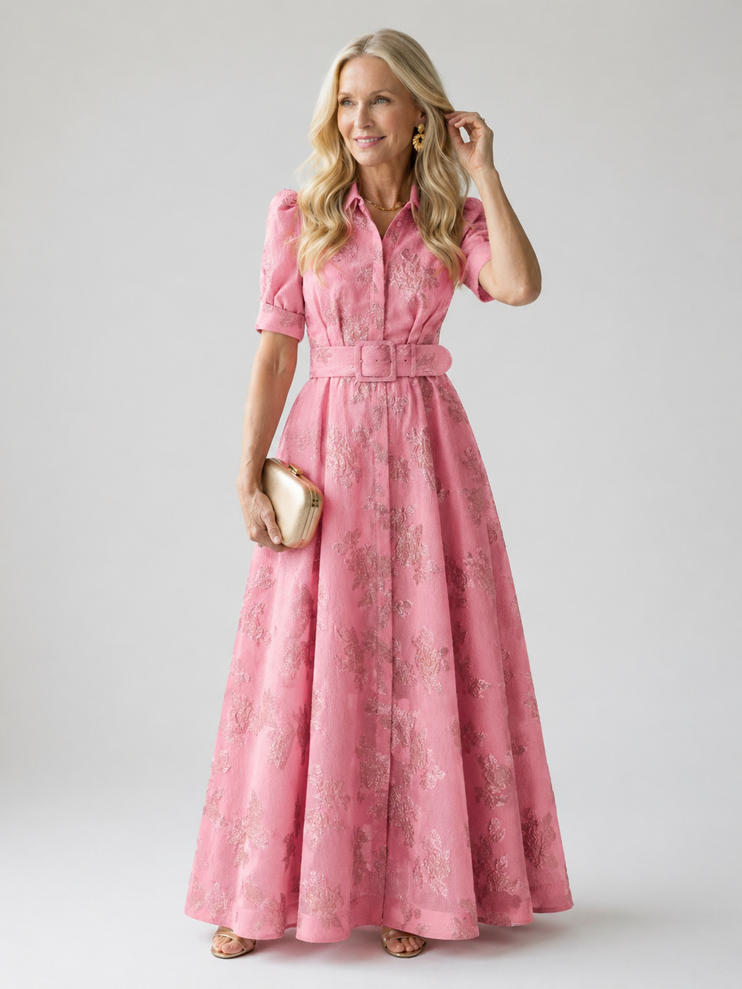 Emeline New York™ | Belted Floral Maxi Dress