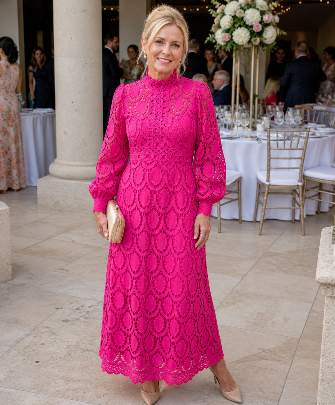 Emeline New York™ | Lace Midi Dress