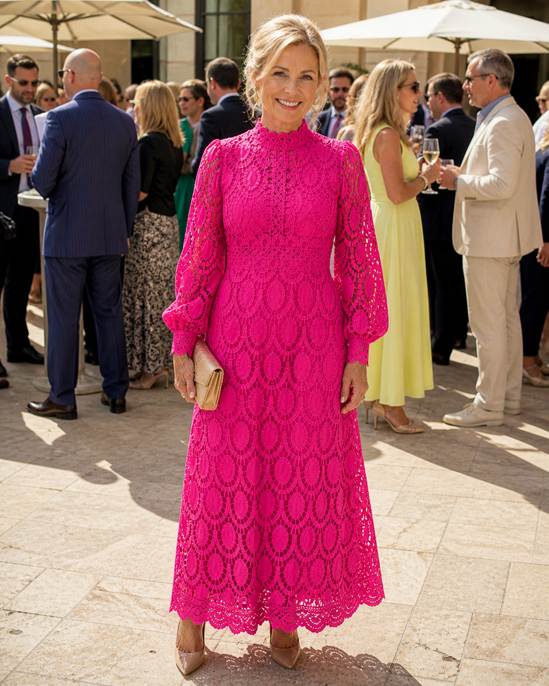 Emeline New York™ | Lace Midi Dress