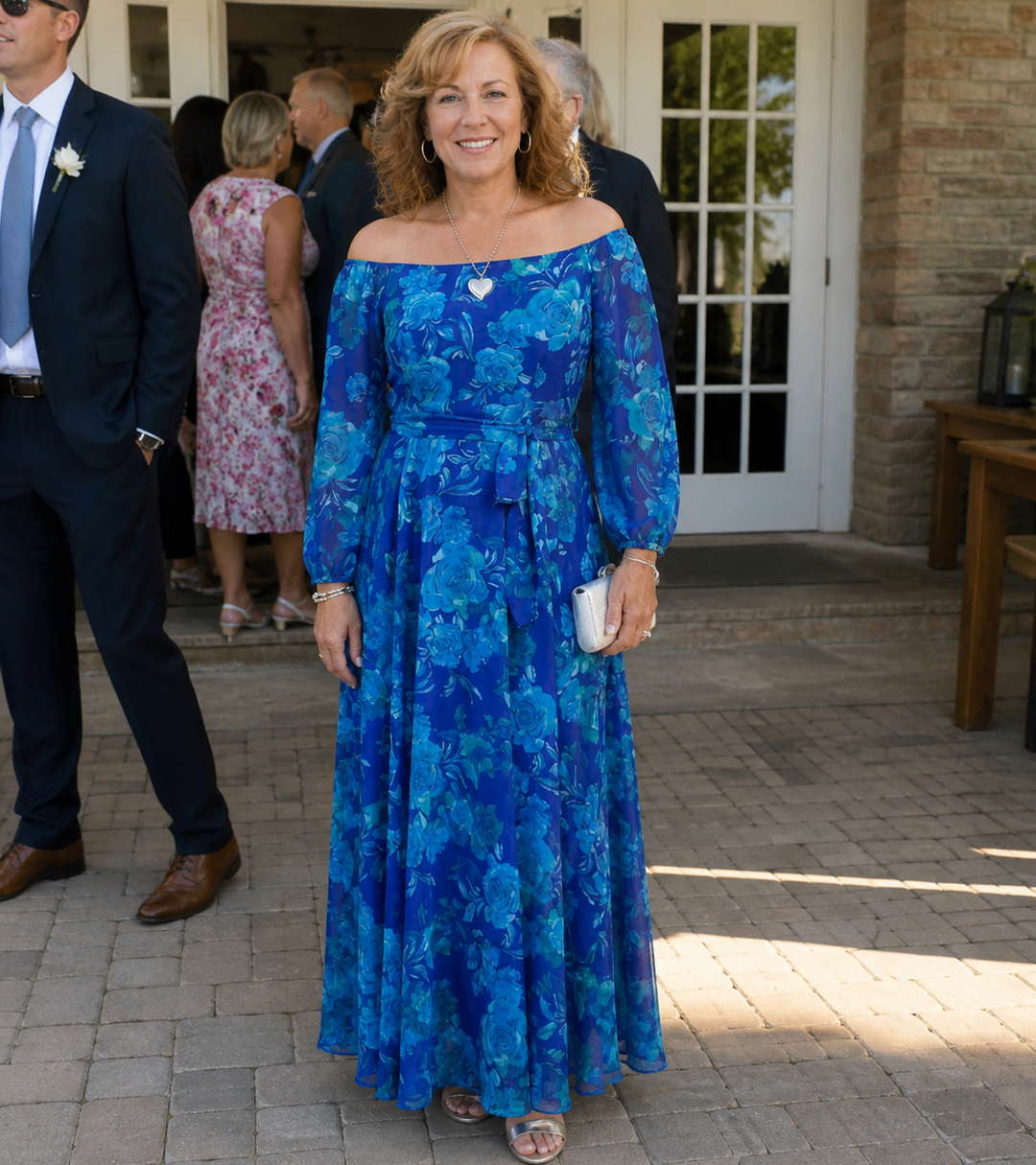Emeline New York™ | Off Shoulder Floral Maxi Dress