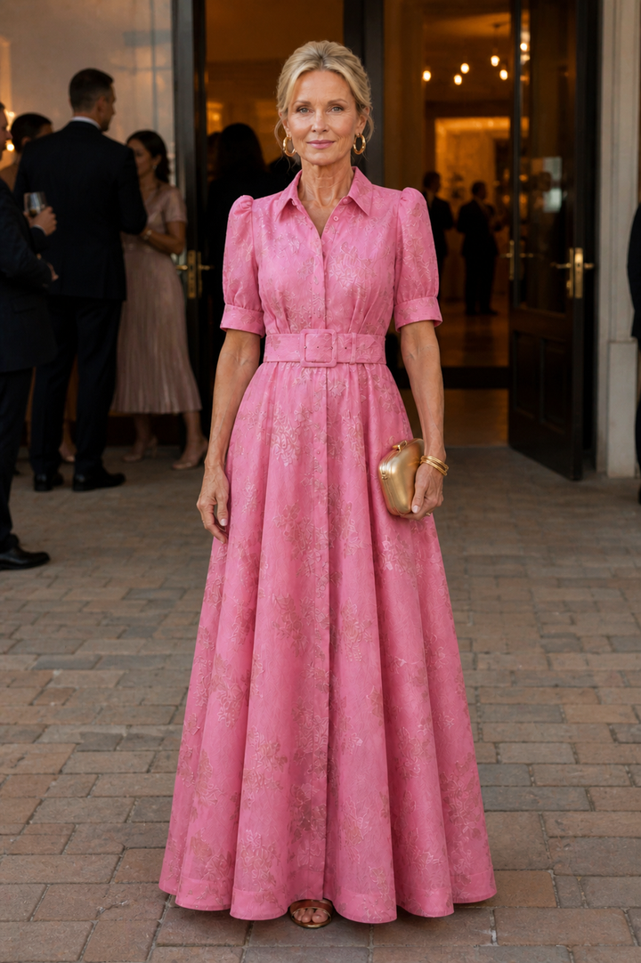 Emeline New York™ | Belted Floral Maxi Dress