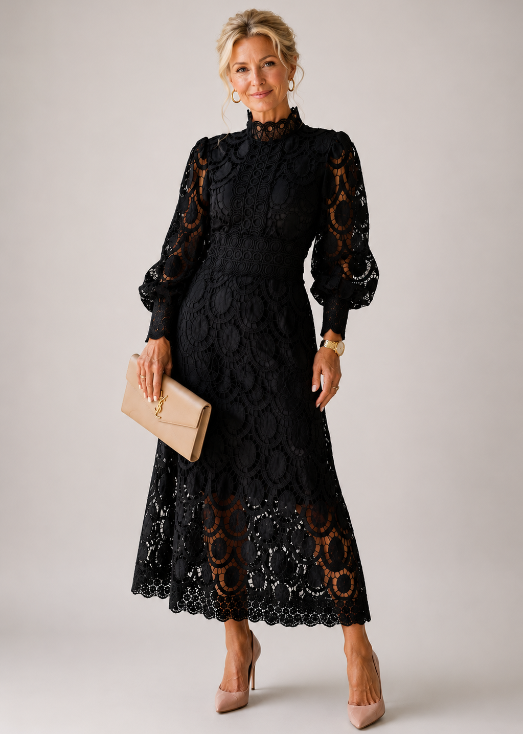 Emeline New York™ | Lace Midi Dress