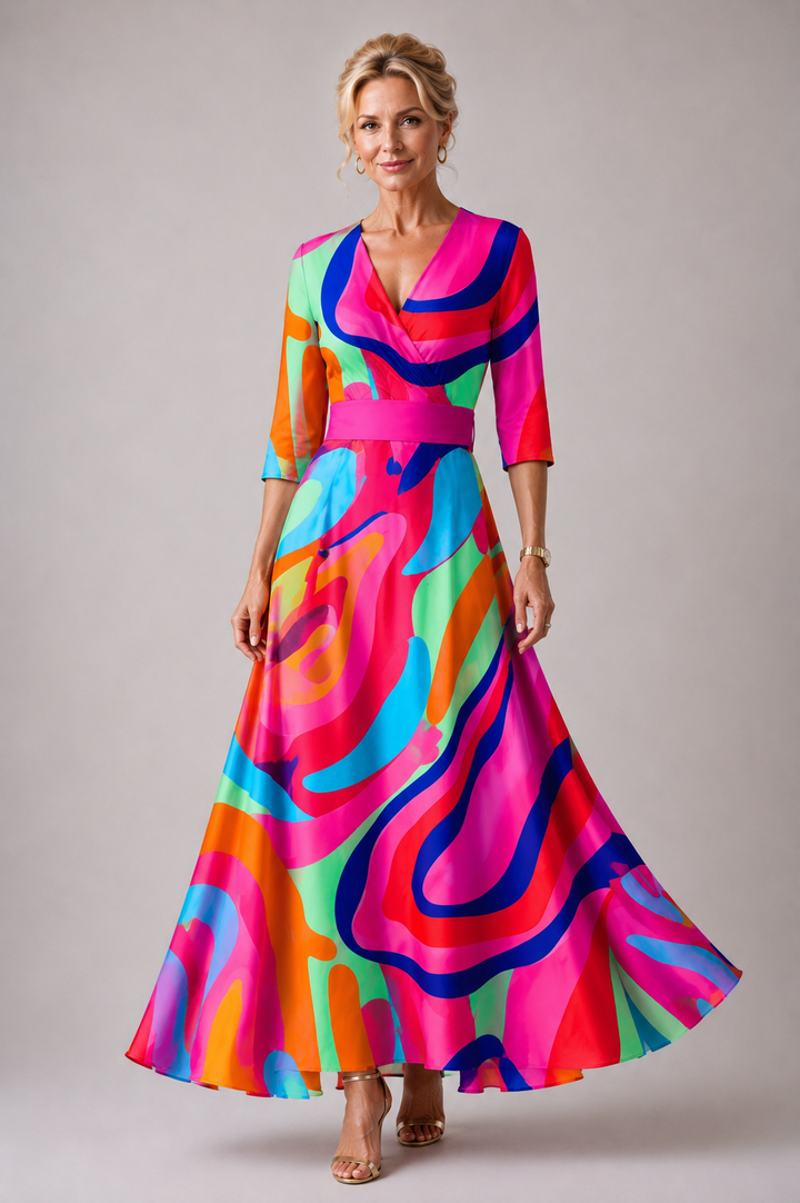 Emeline New York™ | Comfortable dress for every day with V-neck