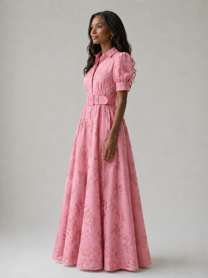 Emeline New York™ | Belted Floral Maxi Dress