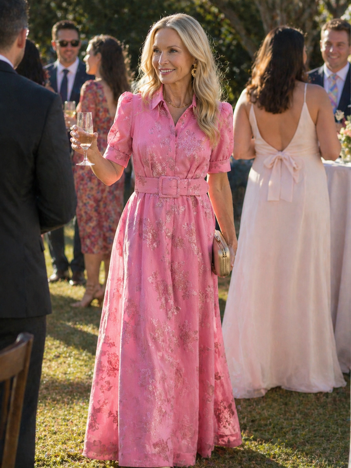 Emeline New York™ | Belted Floral Maxi Dress