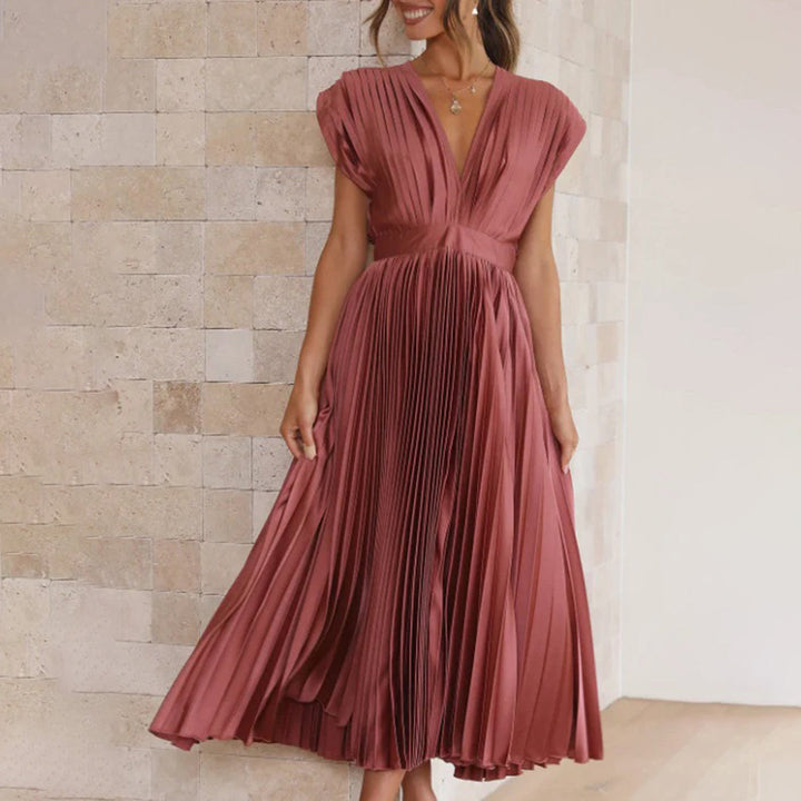 Emeline New York™ | Timeless Pleated Midi Dress