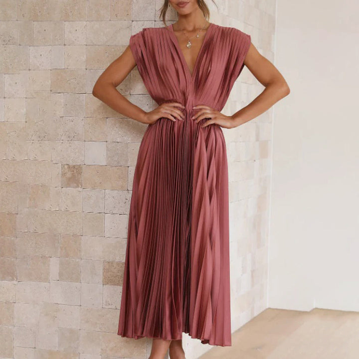 Emeline New York™ | Timeless Pleated Midi Dress