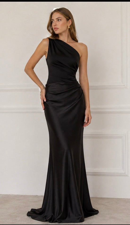 Emeline New York™ | Maxi Dress with a Guilt in Satin