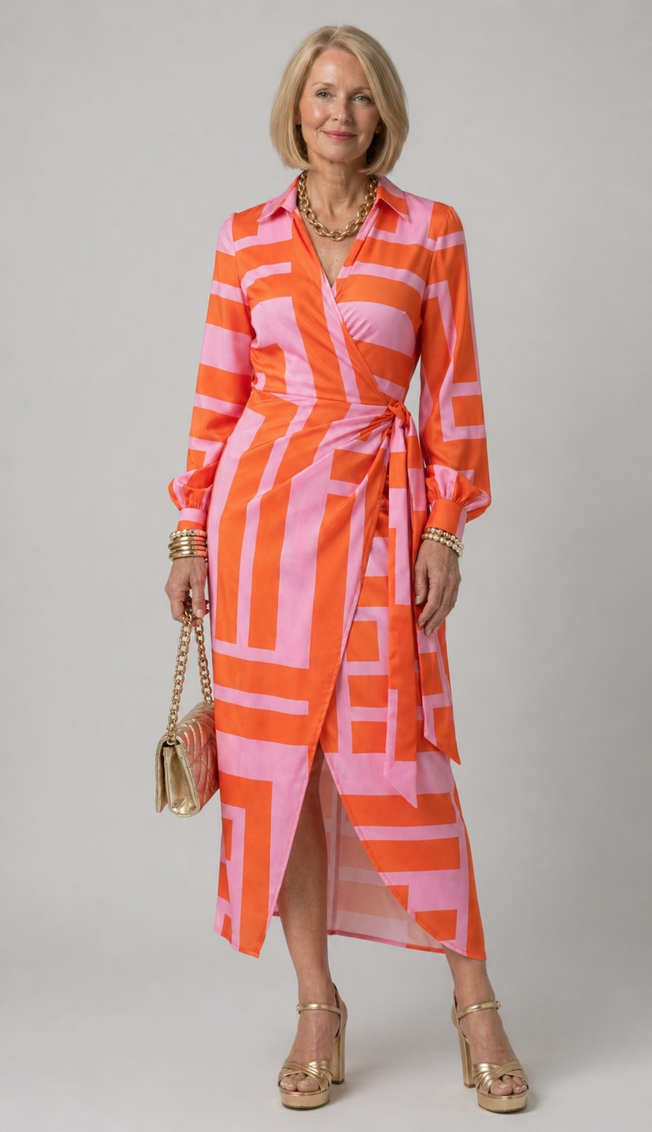 Emeline New York™ | Printed Wrap Dress