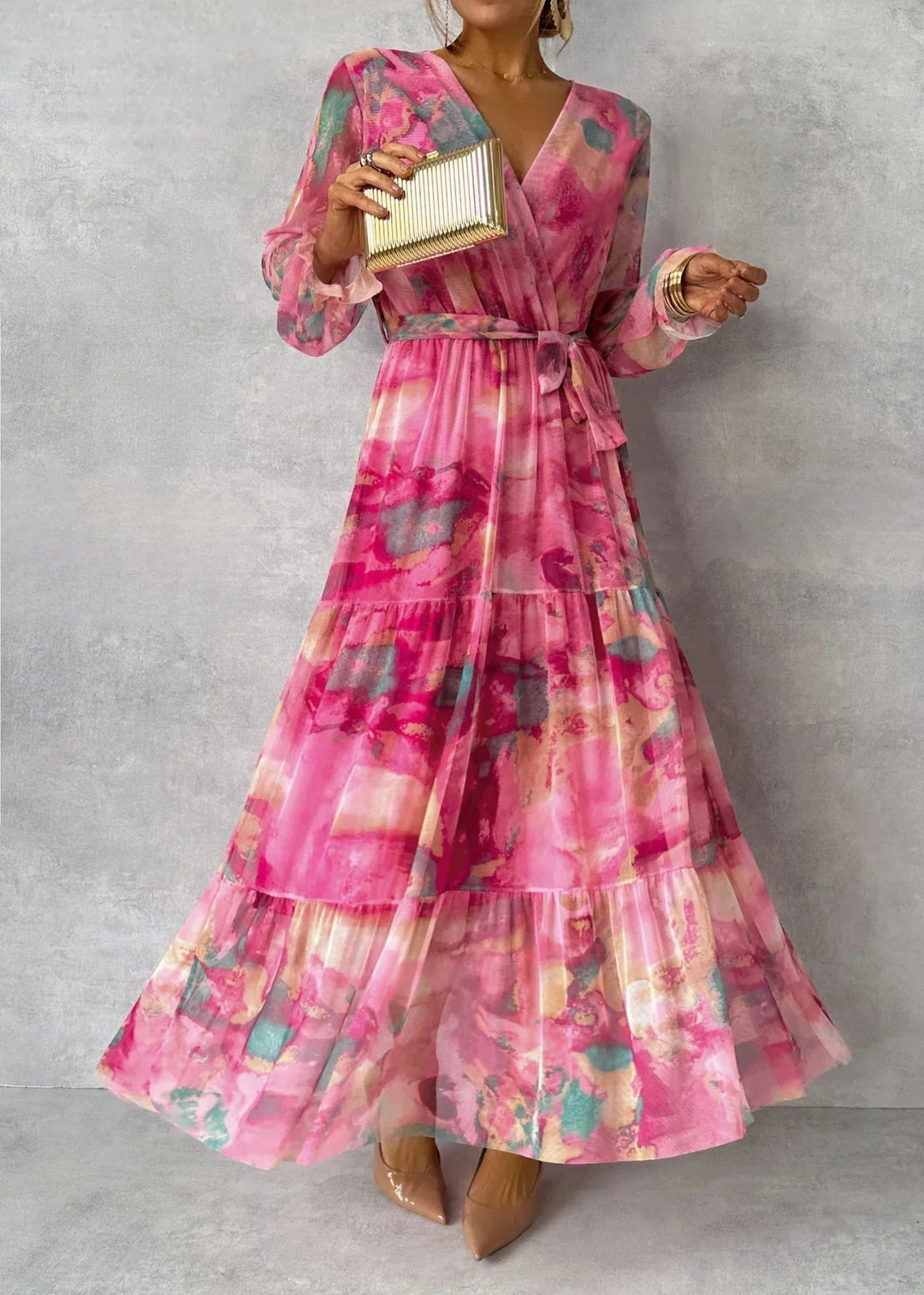 Emeline New York™ | Wrap Dress with Floral Print