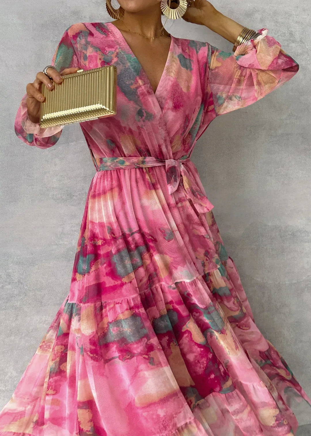 Emeline New York™ | Wrap Dress with Floral Print