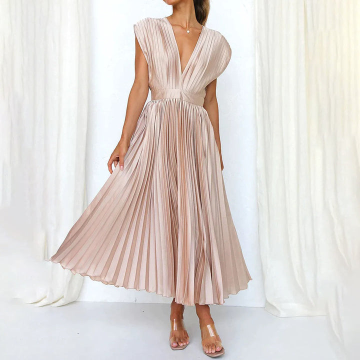 Emeline New York™ | Timeless Pleated Midi Dress
