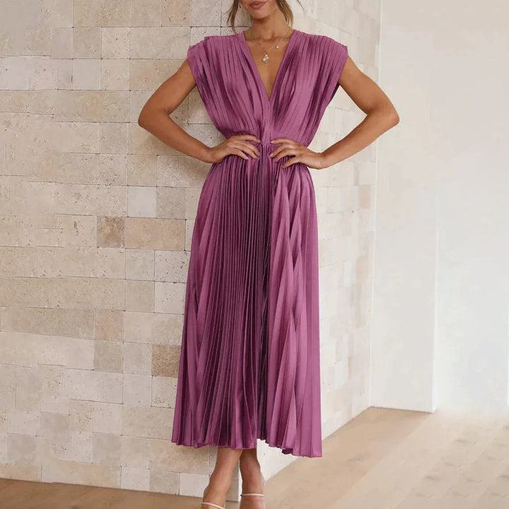 Emeline New York™ | Timeless Pleated Midi Dress