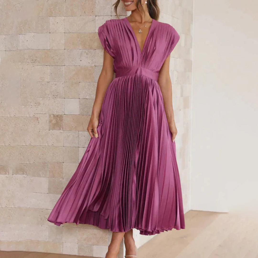 Emeline New York™ | Timeless Pleated Midi Dress