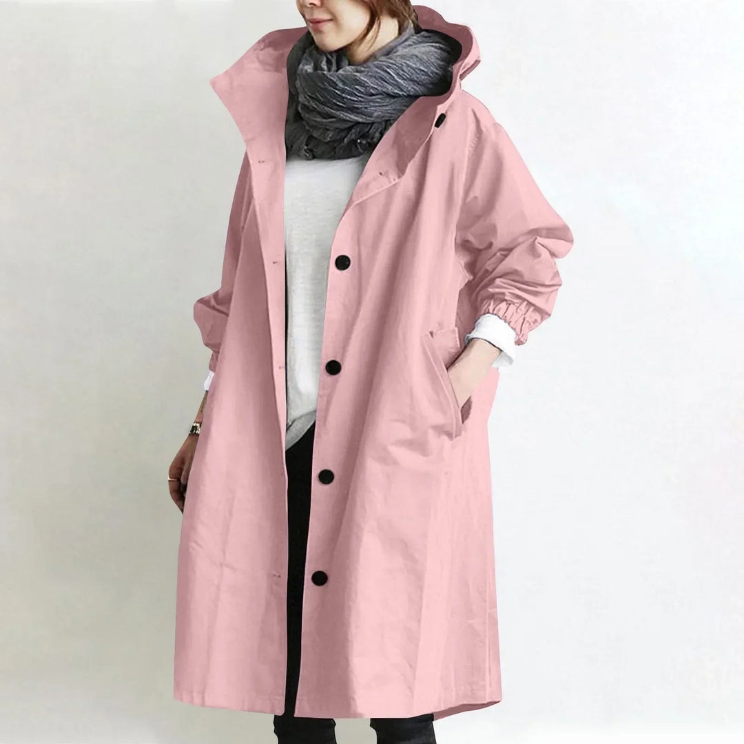 Audrey™ | Elegant Hooded Trench Coat