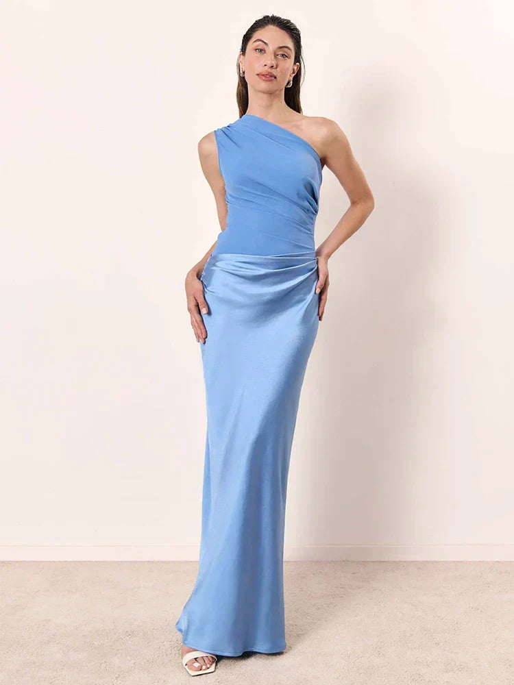 Emeline New York™ | Maxi Dress with a Guilt in Satin