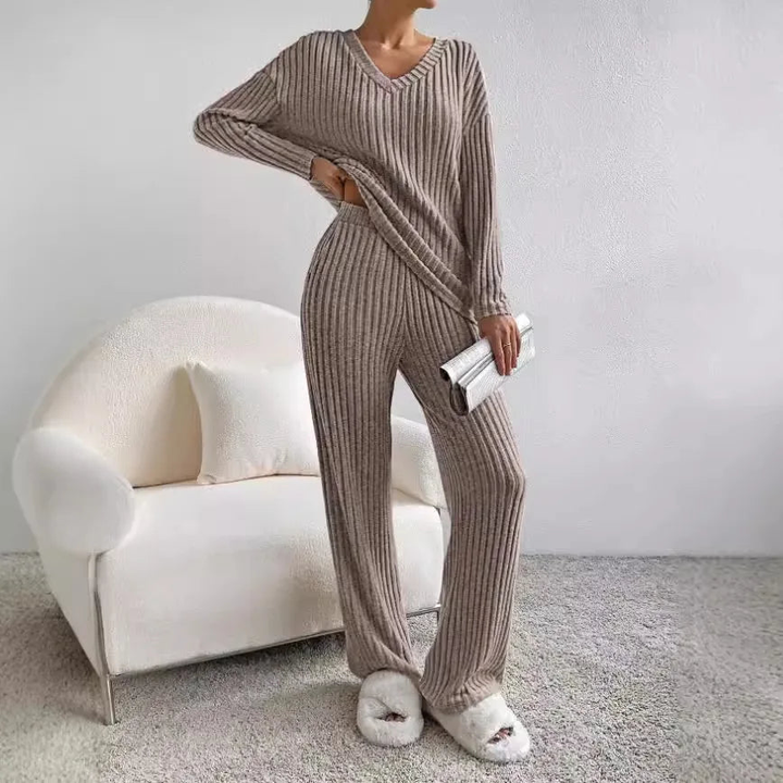 Evangeline Ribbed Knit Lounge Set