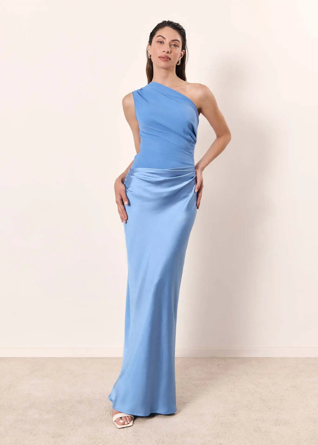 Emeline New York™ | Maxi Dress with a Guilt in Satin