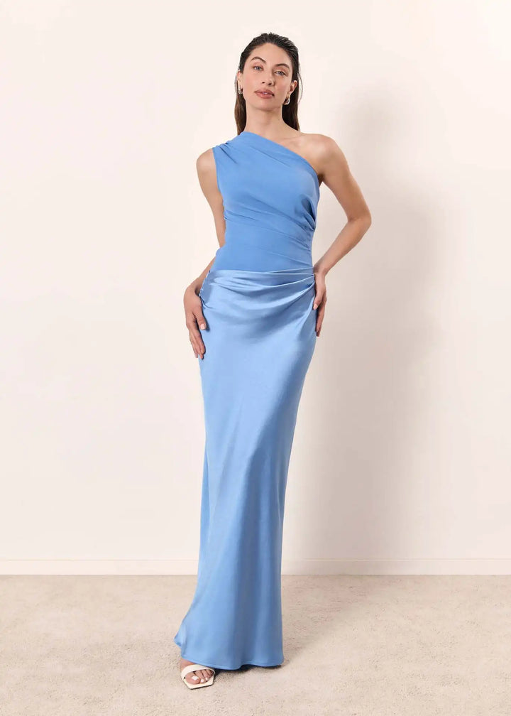 Emeline New York™ | Maxi Dress with a Guilt in Satin