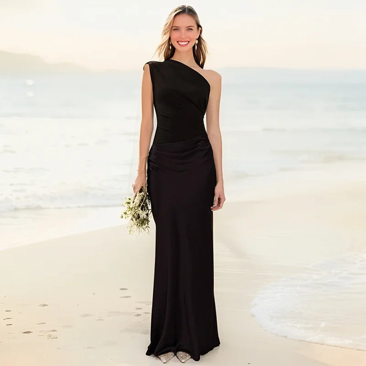 Emeline New York™ | Maxi Dress with a Guilt in Satin