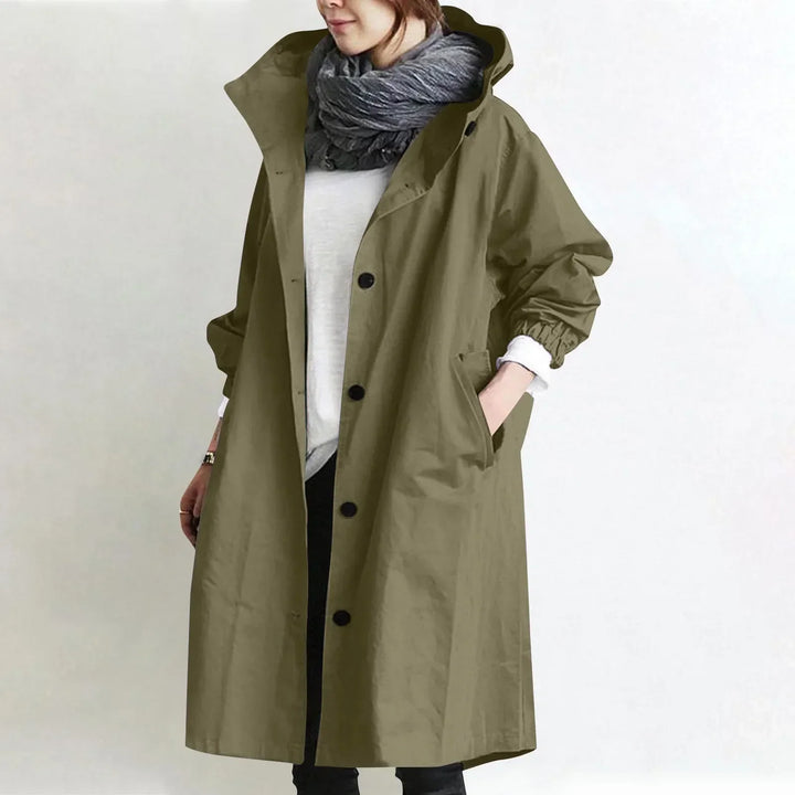 Audrey™ | Elegant Hooded Trench Coat