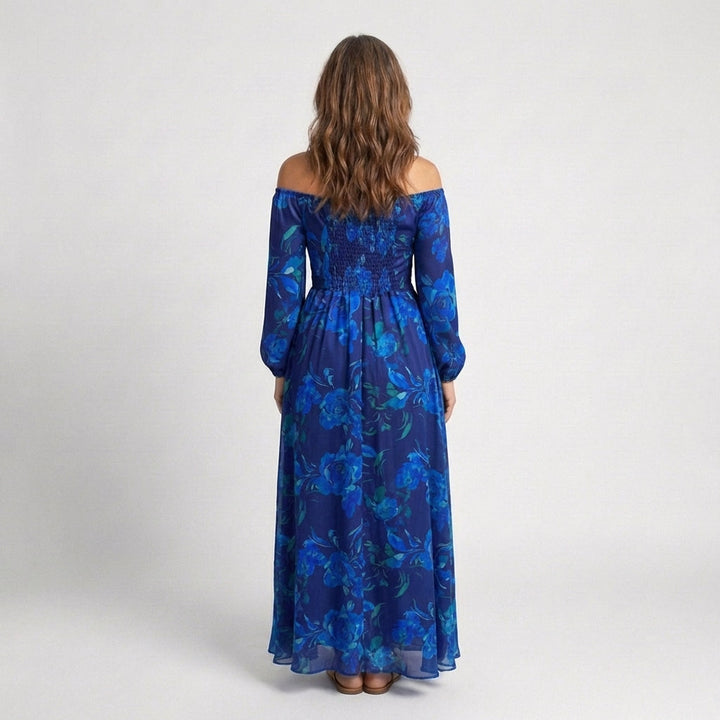 Emeline New York™ | Off Shoulder Floral Maxi Dress