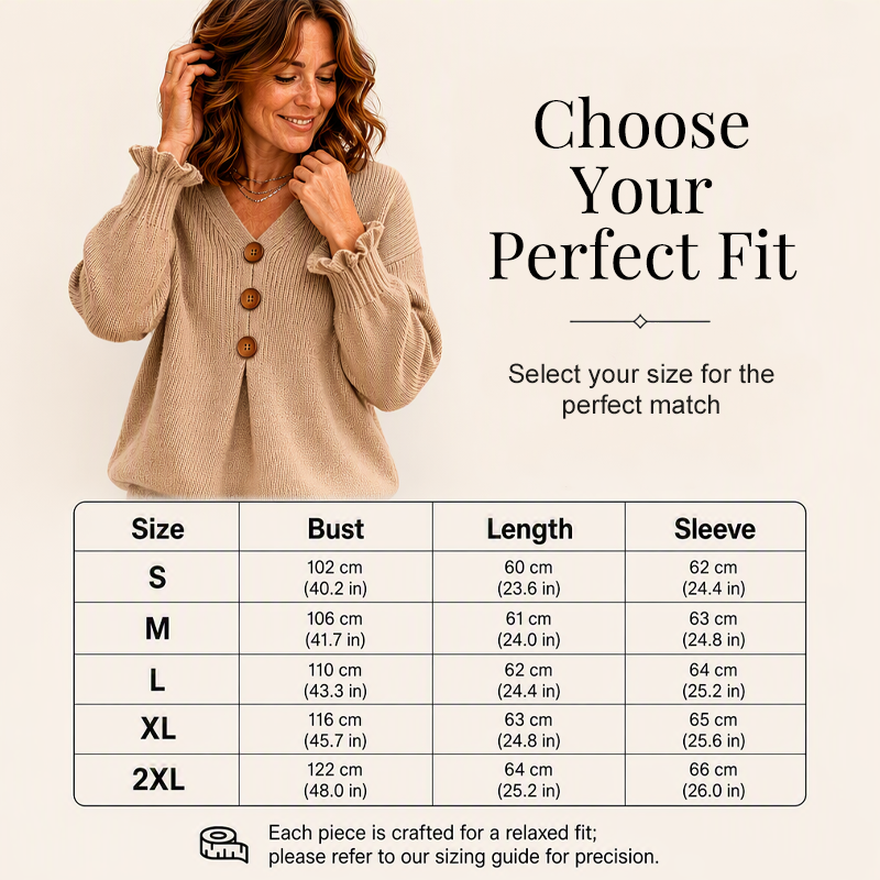 Elara Soft V-Neck Textured-Knit Sweater