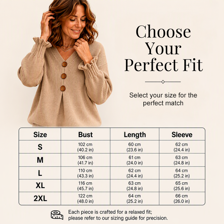 Elara Soft V-Neck Textured-Knit Sweater